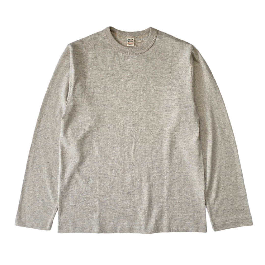 WAREHOUSE Lot 5906 Long-Sleeve Crew-Neck T-Shirt, Solid Color